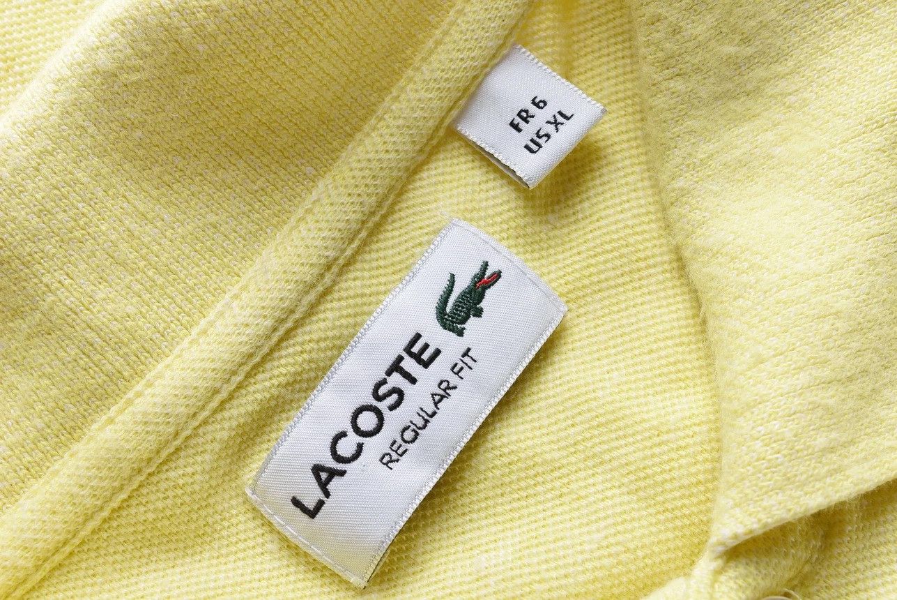 Lacoste Lacoste Regular Fit Linen Blend Polo Shirt Yellow Size US L / EU 52-54 / 3 - 4 Thumbnail
