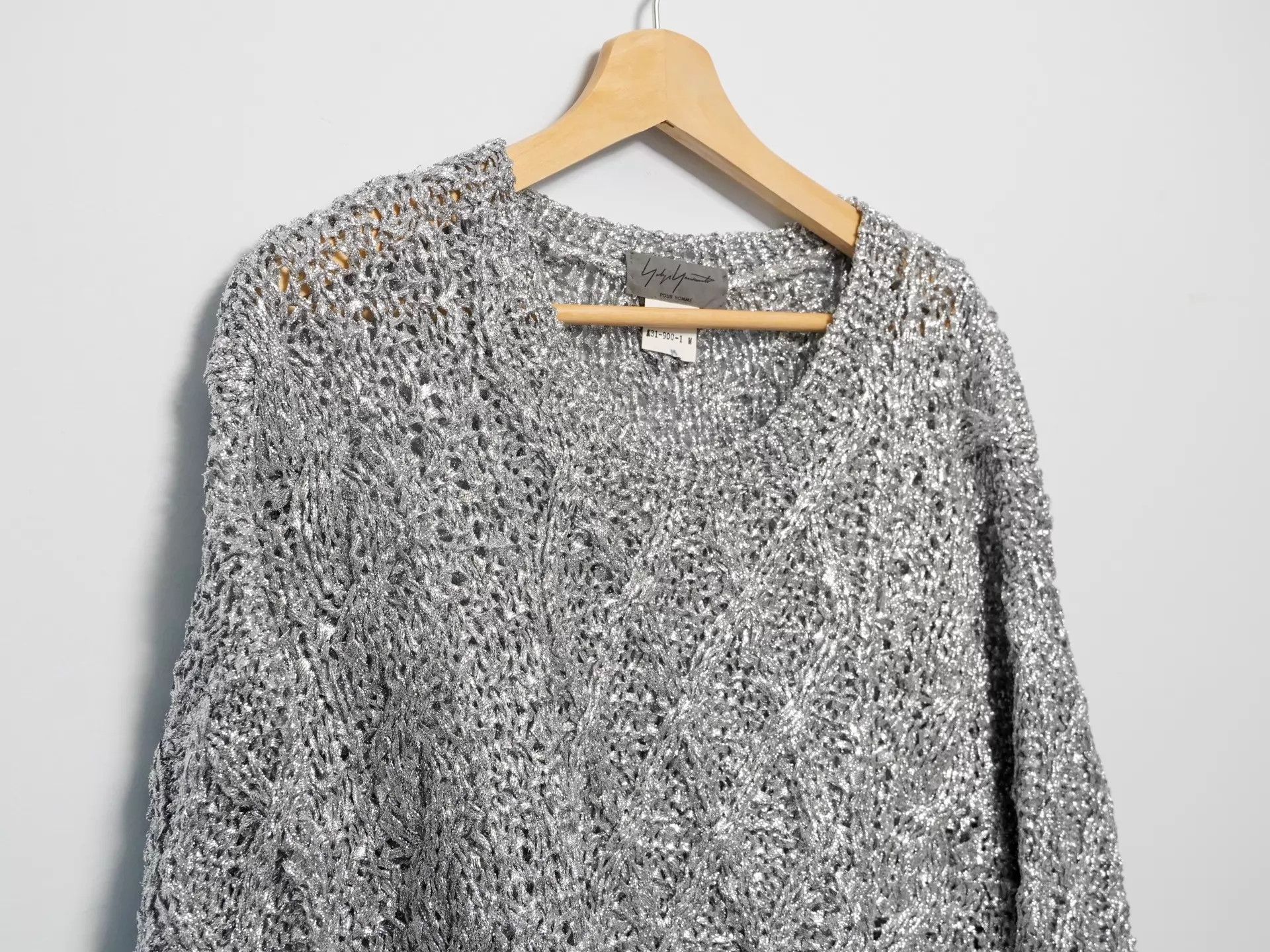 Yohji Yamamoto Yohji Yamamoto 80ss Shimmering Diamond Knit Sweater Size US M / EU 48-50 / 2 - 3 Thumbnail