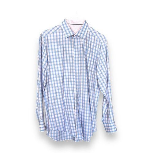 Other Bugatchi Uomo Mens Size M Button Down Shirt Blue Pink Classi Size US M / EU 48-50 / 2 - 1 Thumbnail