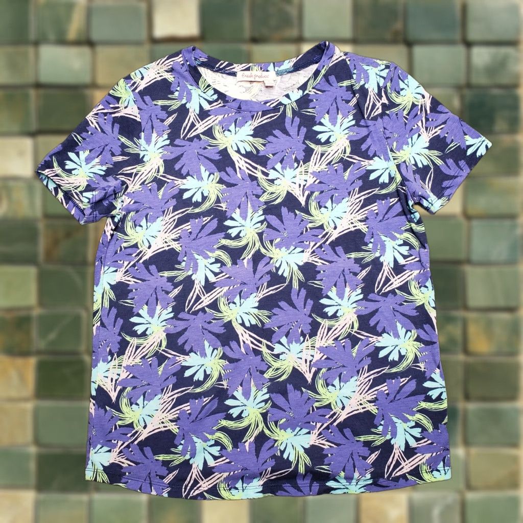 Vintage Fresh Produce Shirt Womens Small Purple Floral Summer time Comfort Casual TEE Size S / US 4 / IT 40 - 1 Thumbnail