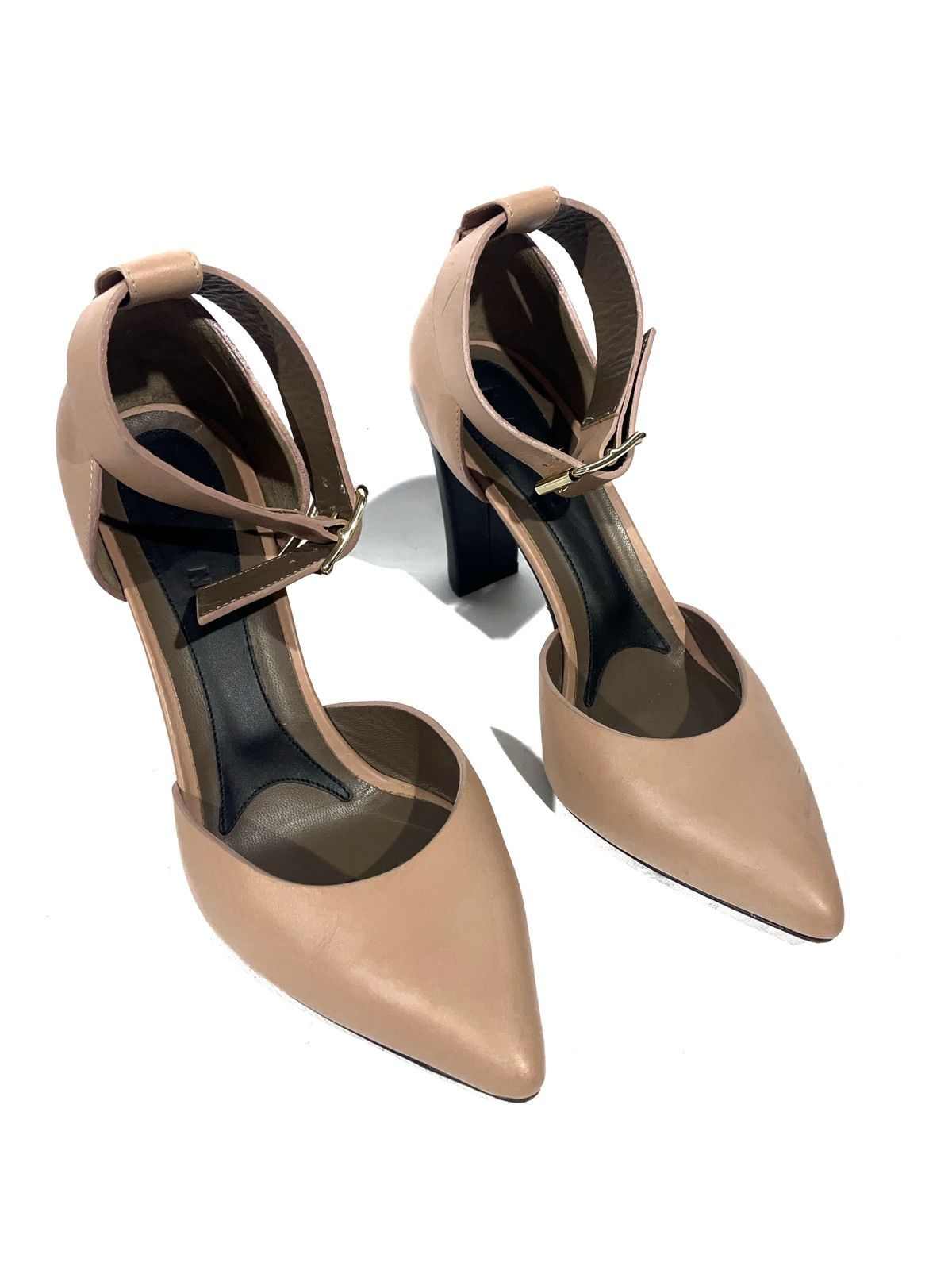 Designer × Marni Marni Women Ankle Straps Almond Toe Leather Heels Size 38 Size US 8 / IT 38 - 4 Thumbnail