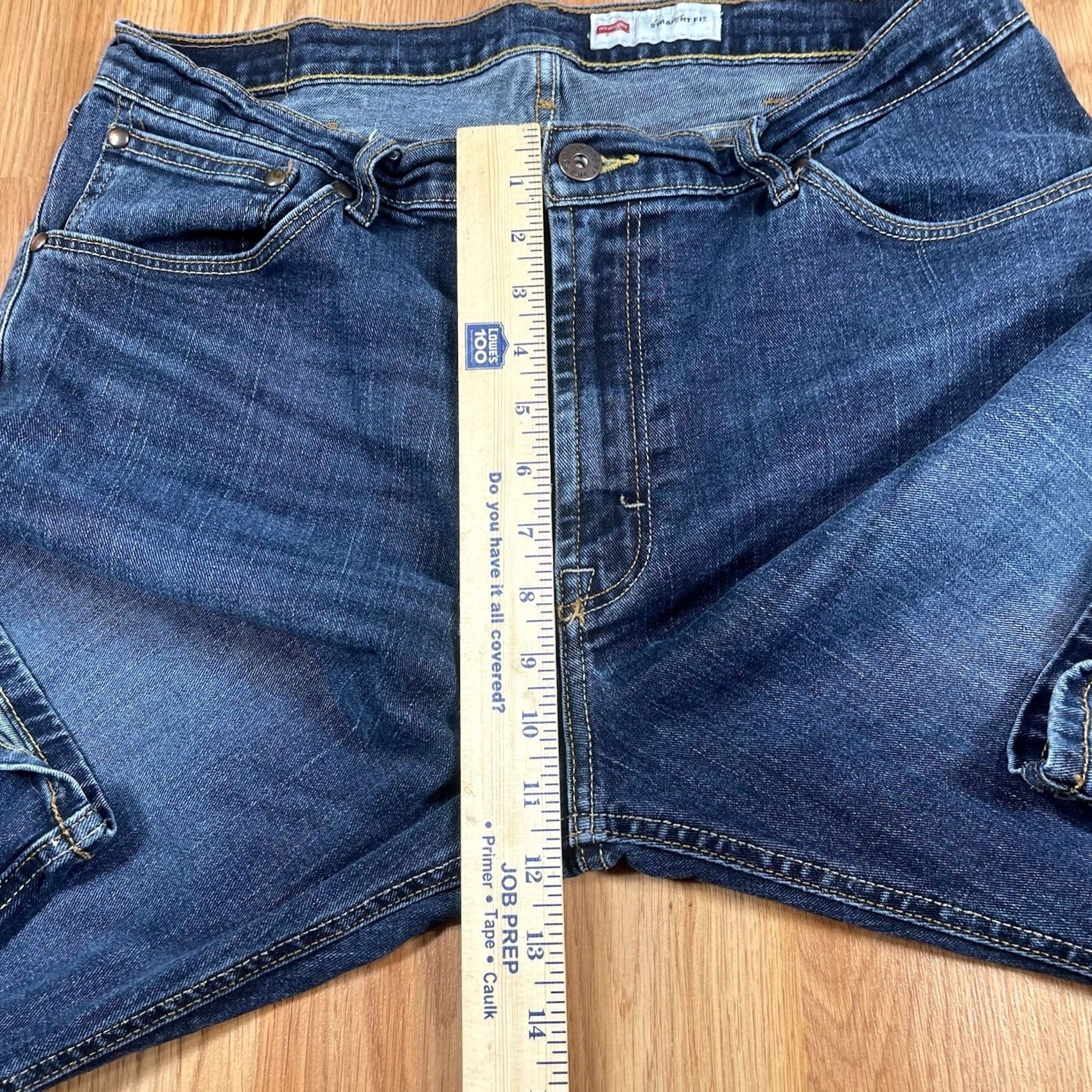 Wrangler Wrangler Jeans Pants Men Regular 34Wx34L Straight Denim Blue Wash 5-Pocket Belt Loops Zipper Jeans Mens Size US 34 / EU 50 - 5 Thumbnail