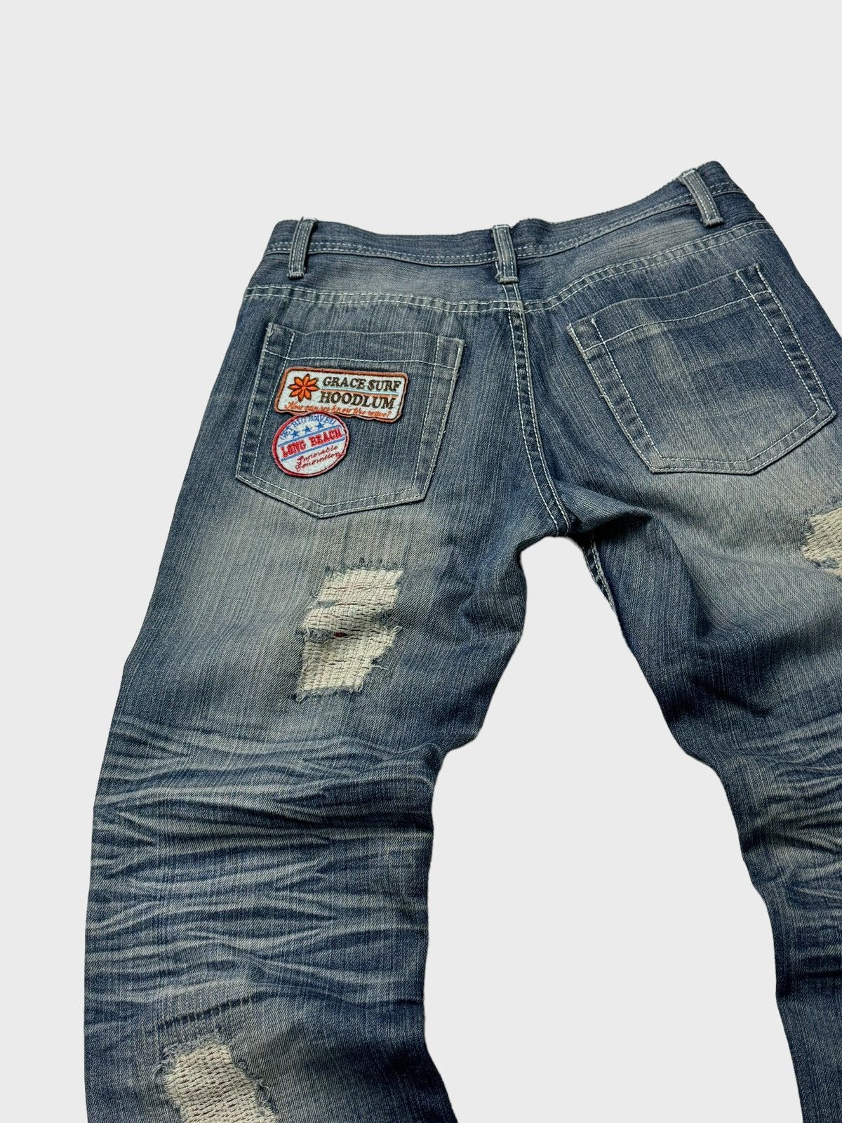 Hysteric Glamour Flare Distressed Patches Junya Watanabe Style Denim Jeans Size US 29 - 9 Thumbnail