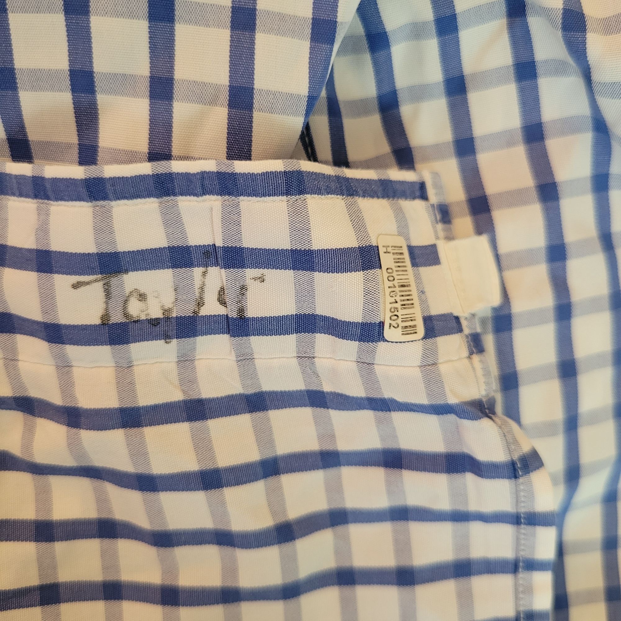 Ledbury Ledbury Blue White Check Long Sleeve Button Up Shirt 16.5/36 Size US L / EU 52-54 / 3 - 5 Thumbnail