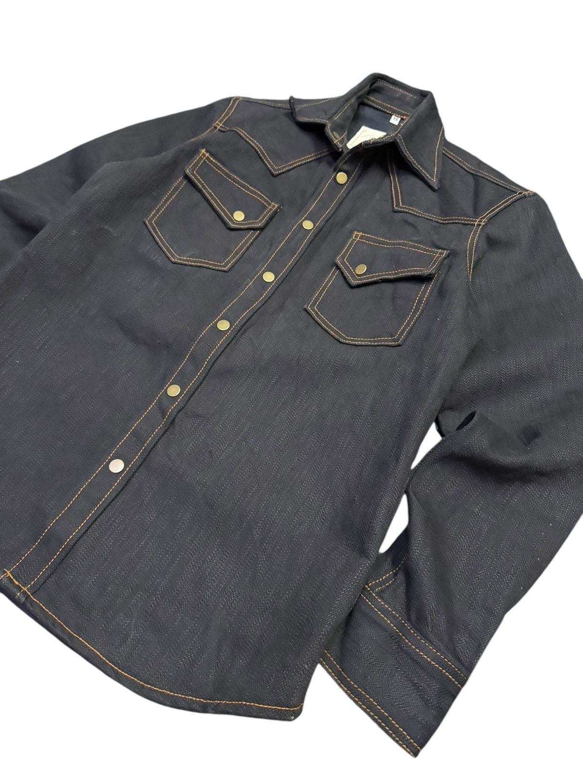 SoSo Soso 20oz Denim Western Shirt Size US XS / EU 42 / 0 - 2 Thumbnail