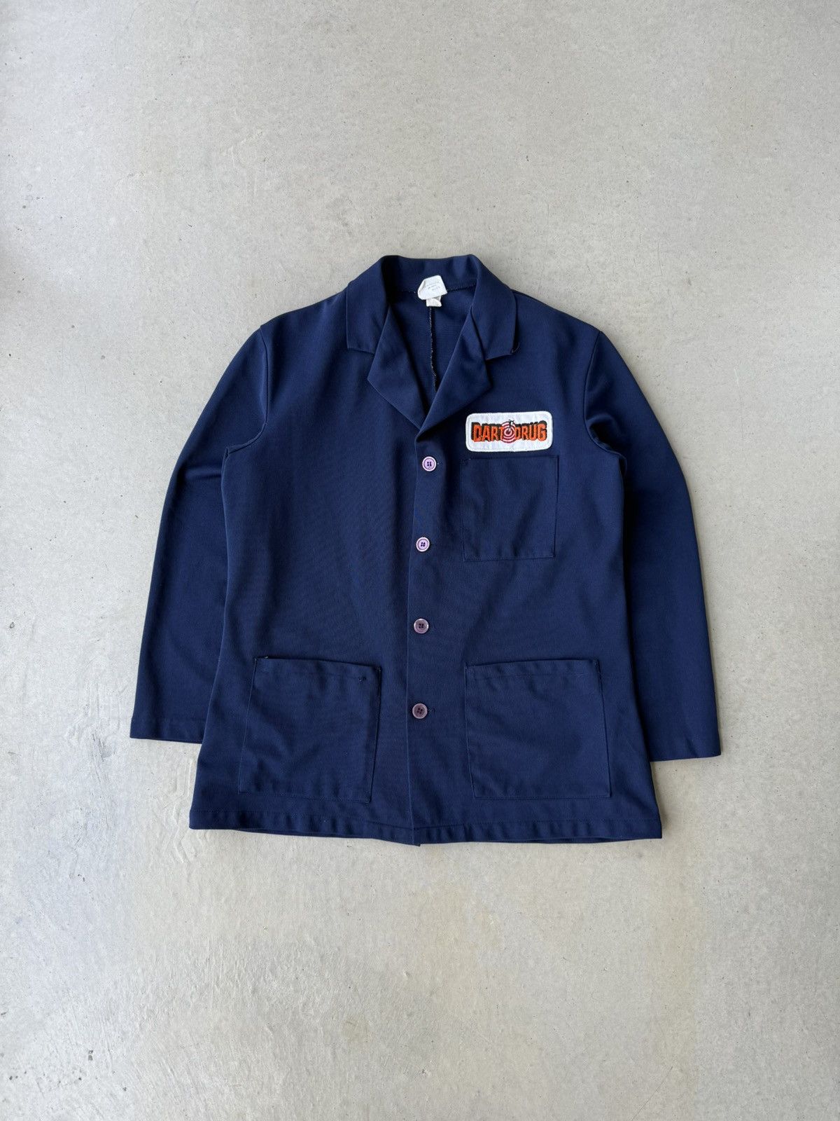 Vintage Vintage 1970s Dart Drug Navy Blue Doctors Cardigan Size US M / EU 48-50 / 2 - 1 Thumbnail