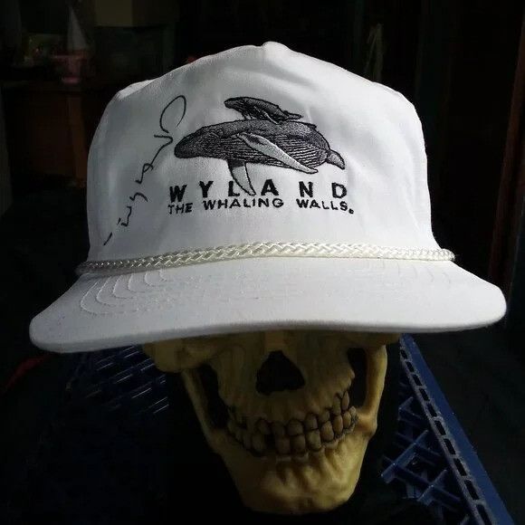 Otto DS Vintage Wyland Whaling Walls Rope Trucker Hat Autographed Size ONE SIZE - 1 Thumbnail