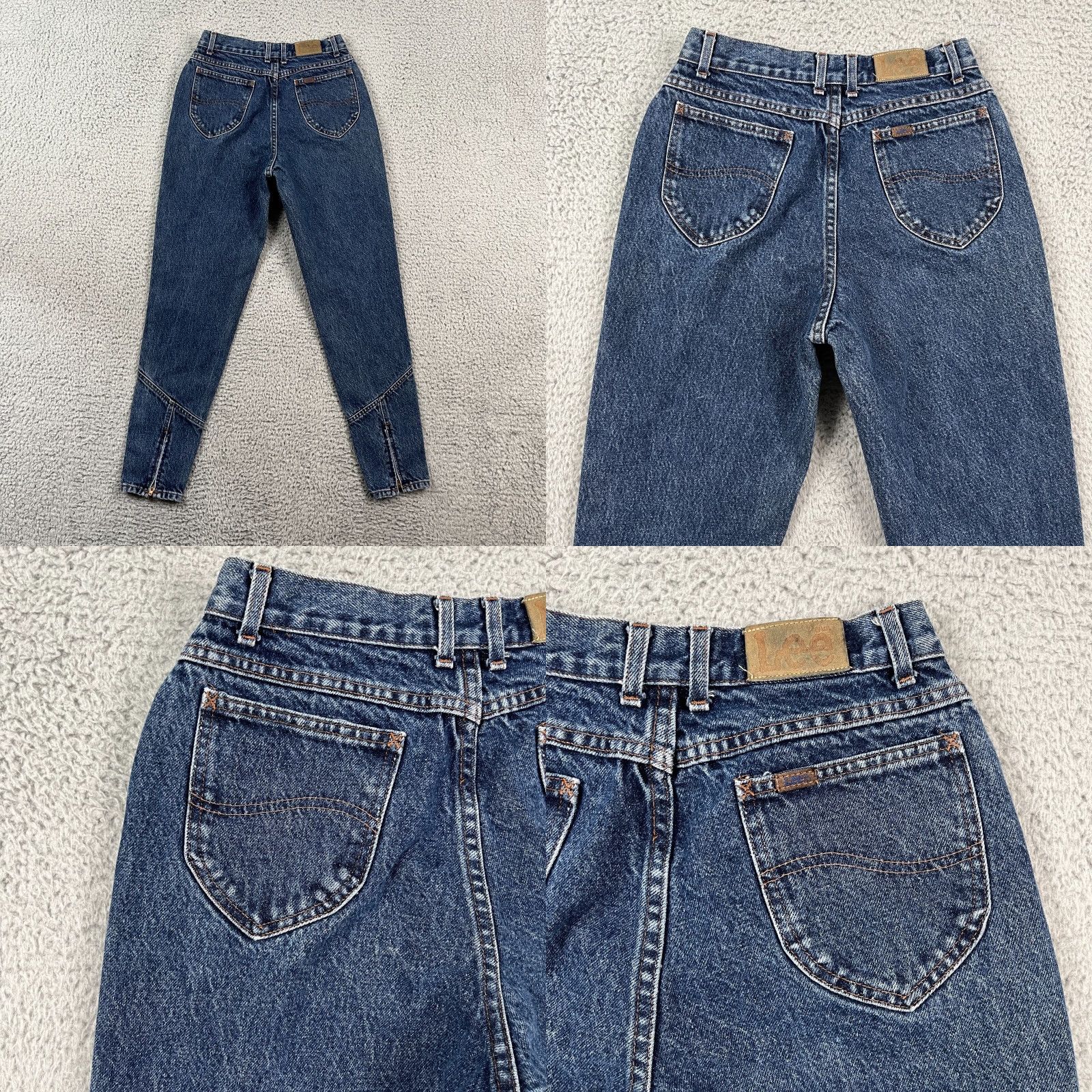 Lee VINTAGE Lee Jeans Womens 11 Long Panel Seam Ankle‑Zip USA 90s High‑Rise Tapered Size 32" / US 10 / IT 46 - 8 Thumbnail