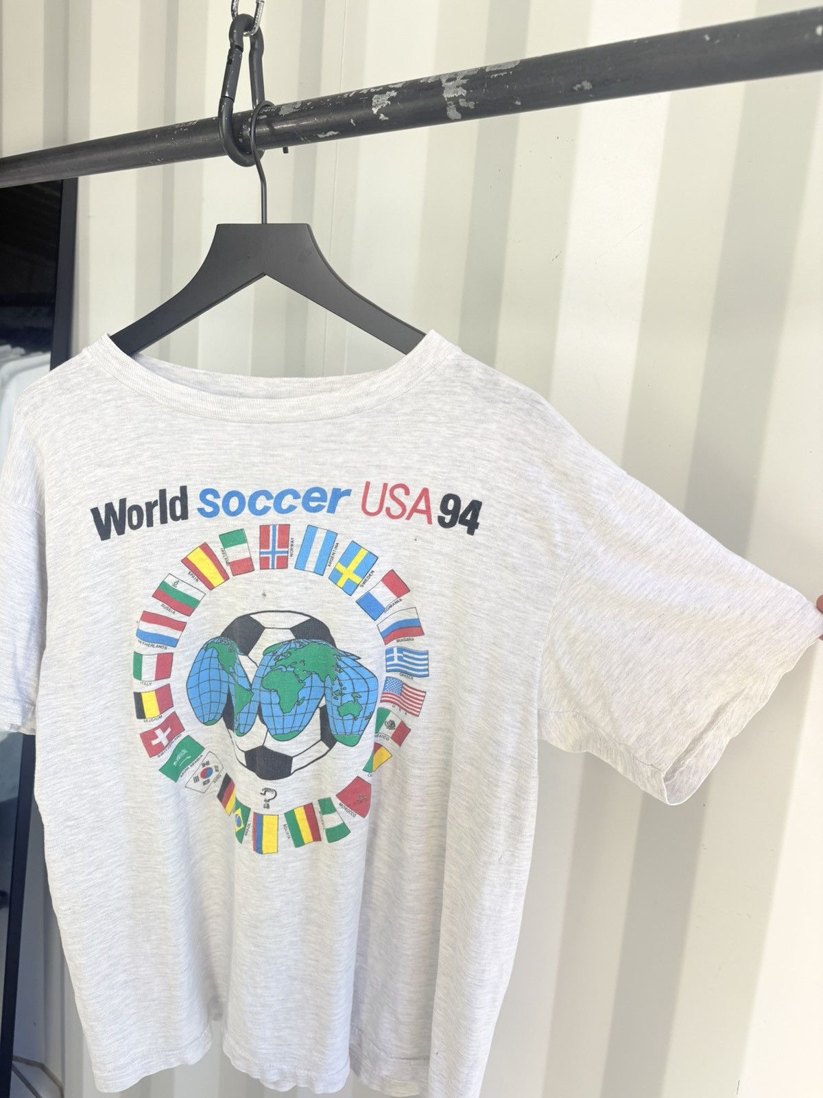 Vintage Vintage World Cup Shirt Faded Distressed GRUNGE Boxy Size US XL / EU 56 / 4 - 2 Thumbnail