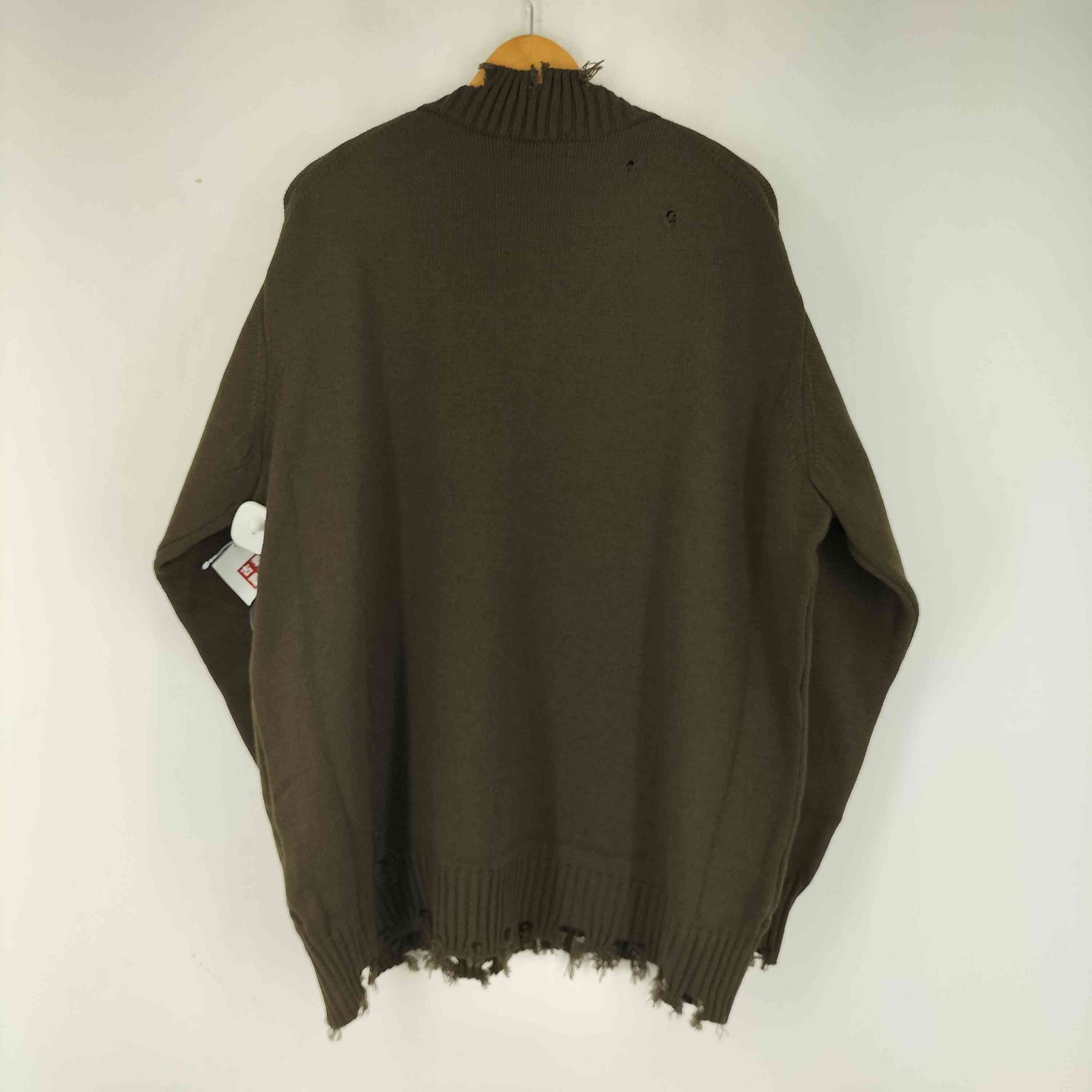 Yohji Yamamoto syte by Yohji Yamamoto WOOL DAMAGE V NECK PULLOVER Size US XXL / EU 58 / 5 - 2 Thumbnail