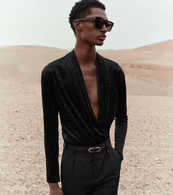 SAINT LAURENT - サンローランパリ YSL フォックス コート 36