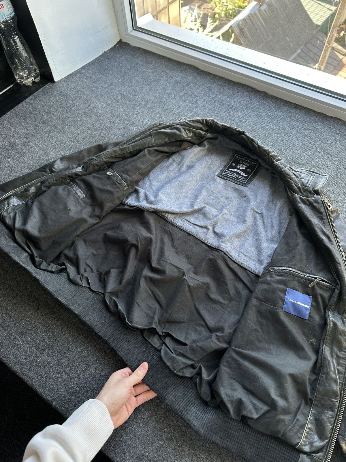 Other 🚨VNTG LEATHER JACKET AVANT GARDE WESTERN BLACK MOTO Size US L / EU 52-54 / 3 - 8 Thumbnail