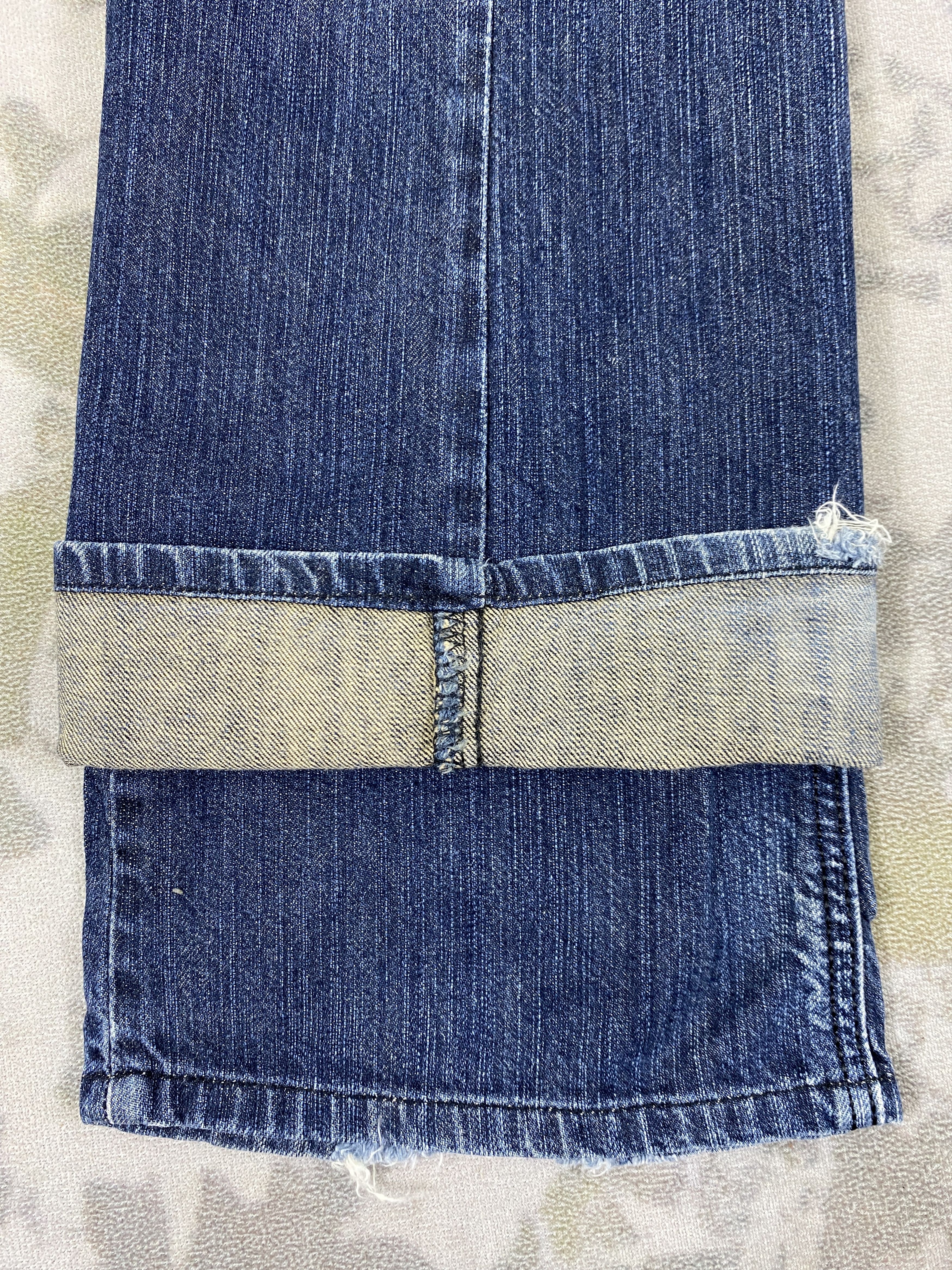 Japanese Brand Distressed Blue Vintage Edwin XVS Jeans 37x30 Denim- JN3843 Size US 37 - 12 Thumbnail