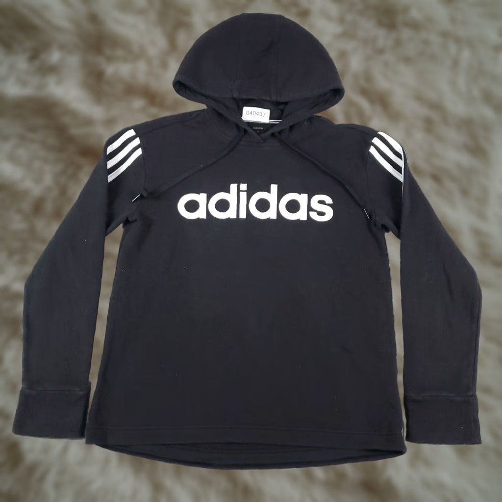 Adidas Adidas Hoodie Womens Medium Black Pullover Sweatshirt Size M / US 6-8 / IT 42-44 - 1 Thumbnail
