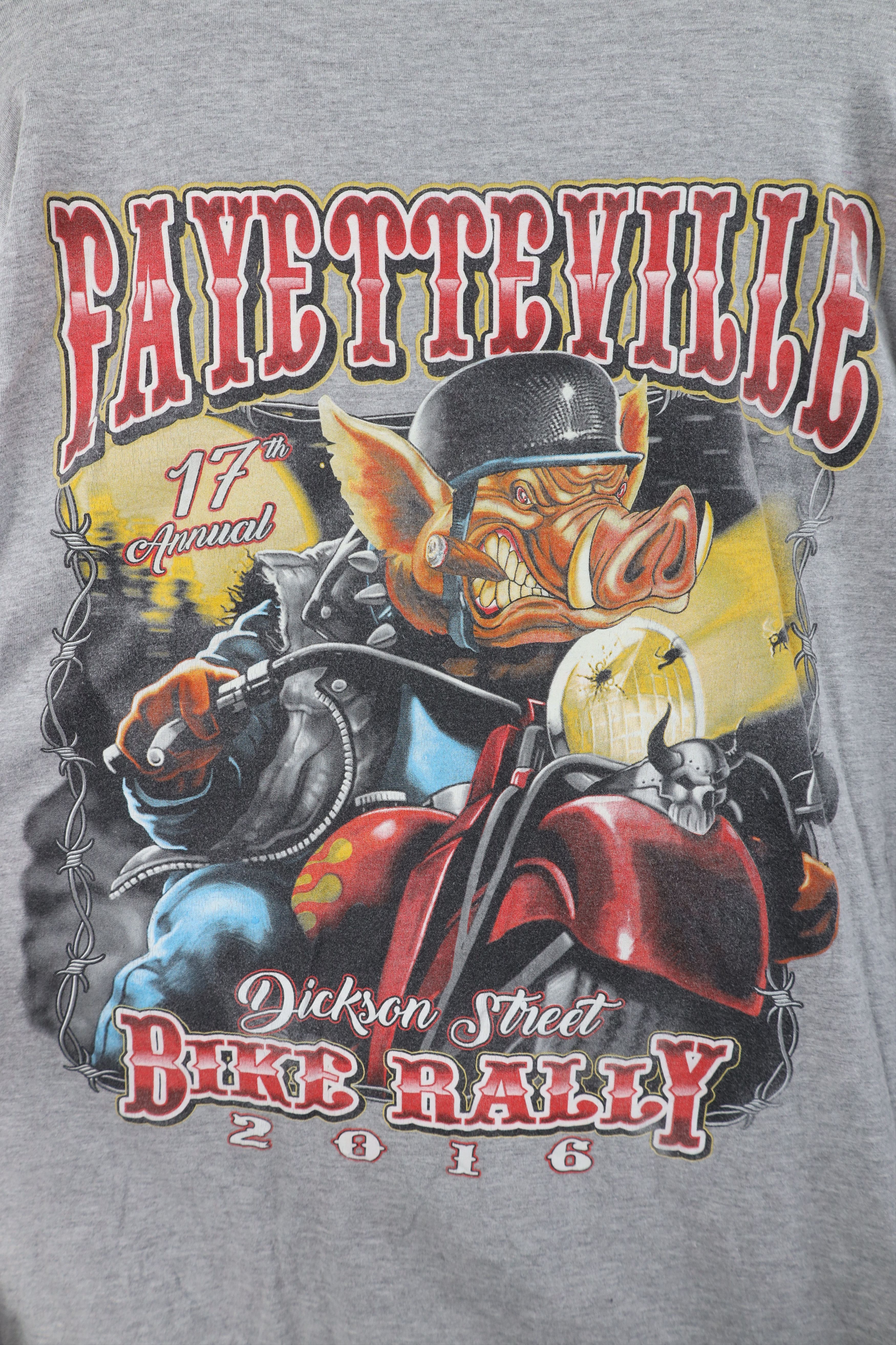 Vintage Vintage Y2K Fayetteville Bike Rally Long Sleeve T-Shirt Size US XL / EU 56 / 4 - 11 Thumbnail