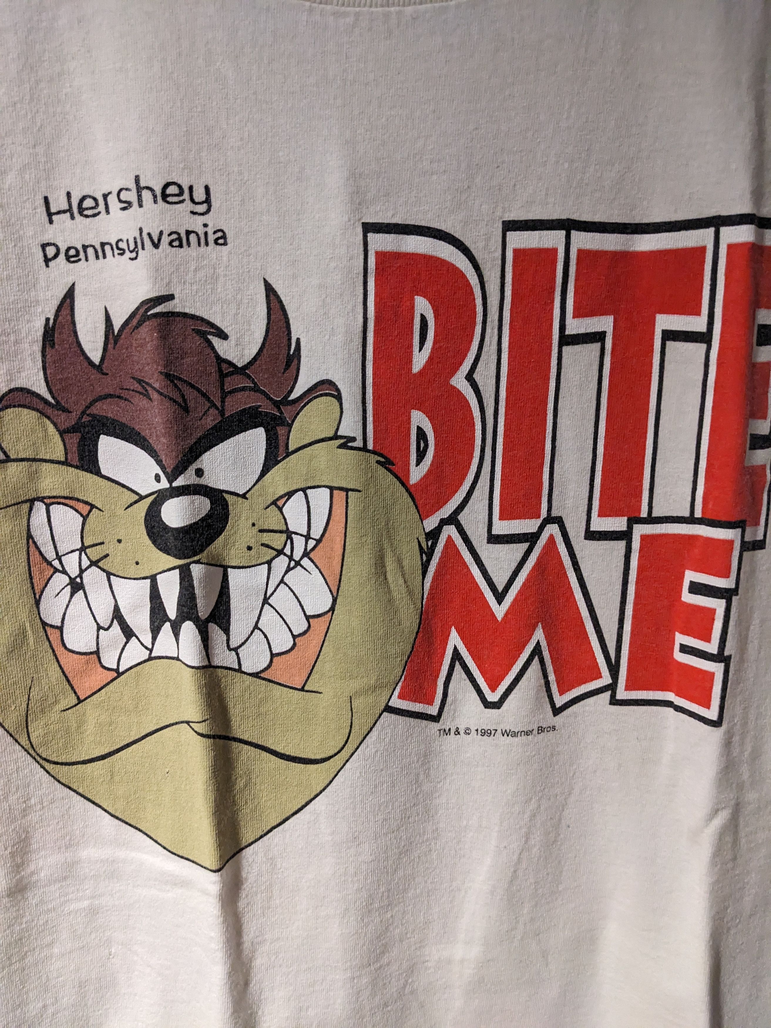 Cartoon Network × Vintage Vintage 1997 Looney Tunes Taz Hershey Bite Me Large T-Shirt Size US L / EU 52-54 / 3 - 2 Thumbnail