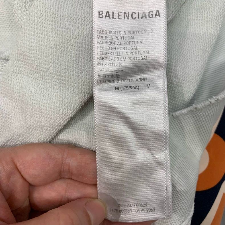 Balenciaga Balenciaga Beige and green grain hoodie sweatshirt Size US M / EU 48-50 / 2 - 7 Thumbnail