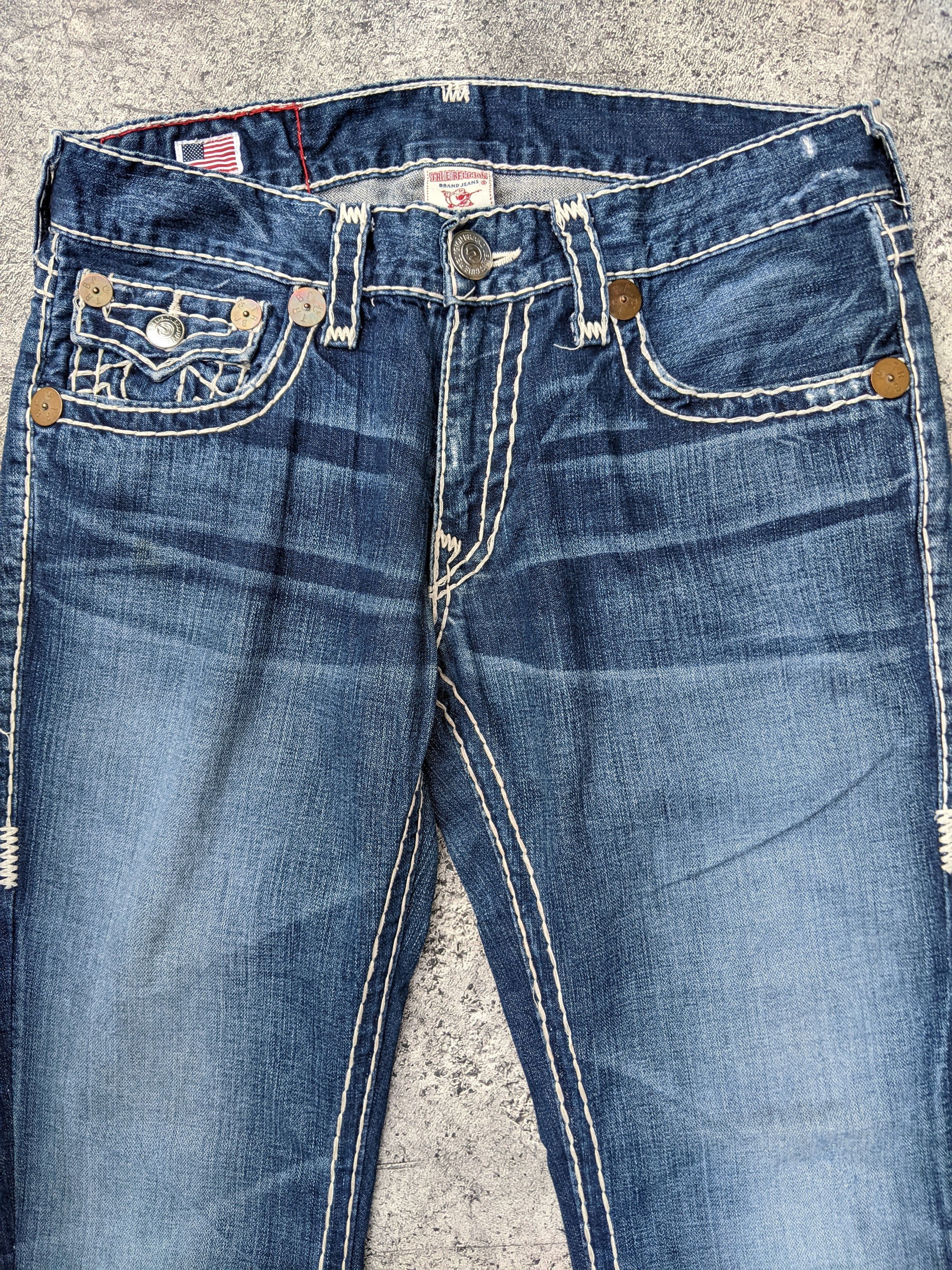 True Religion Vintage Billy Super T Flare Jeans Size US 33 - 2 Thumbnail