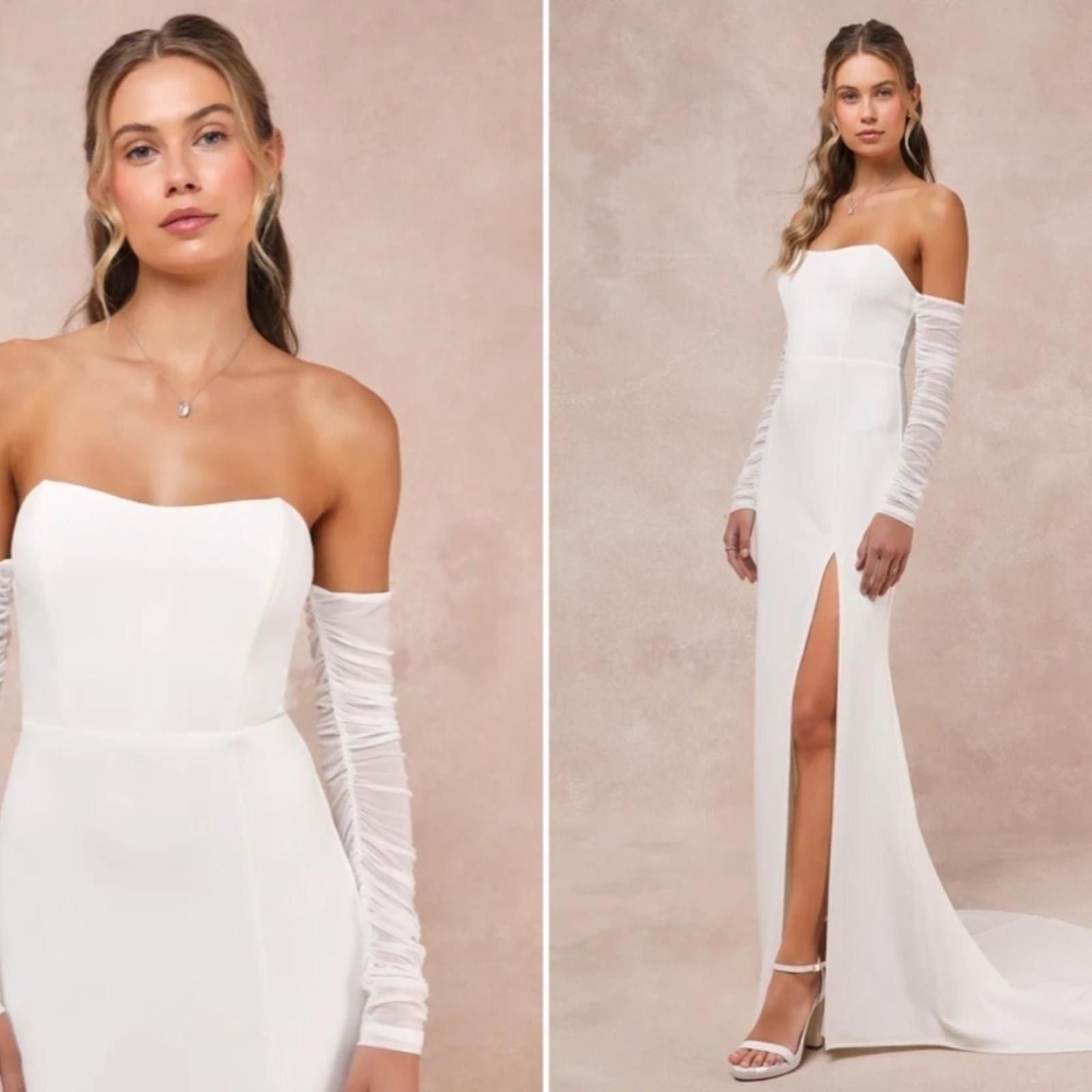 Lulus LULUS Bridal Wedding Elegant Corset Mermaid Gown NWT Size M / US 6-8 / IT 42-44 - 1 Thumbnail