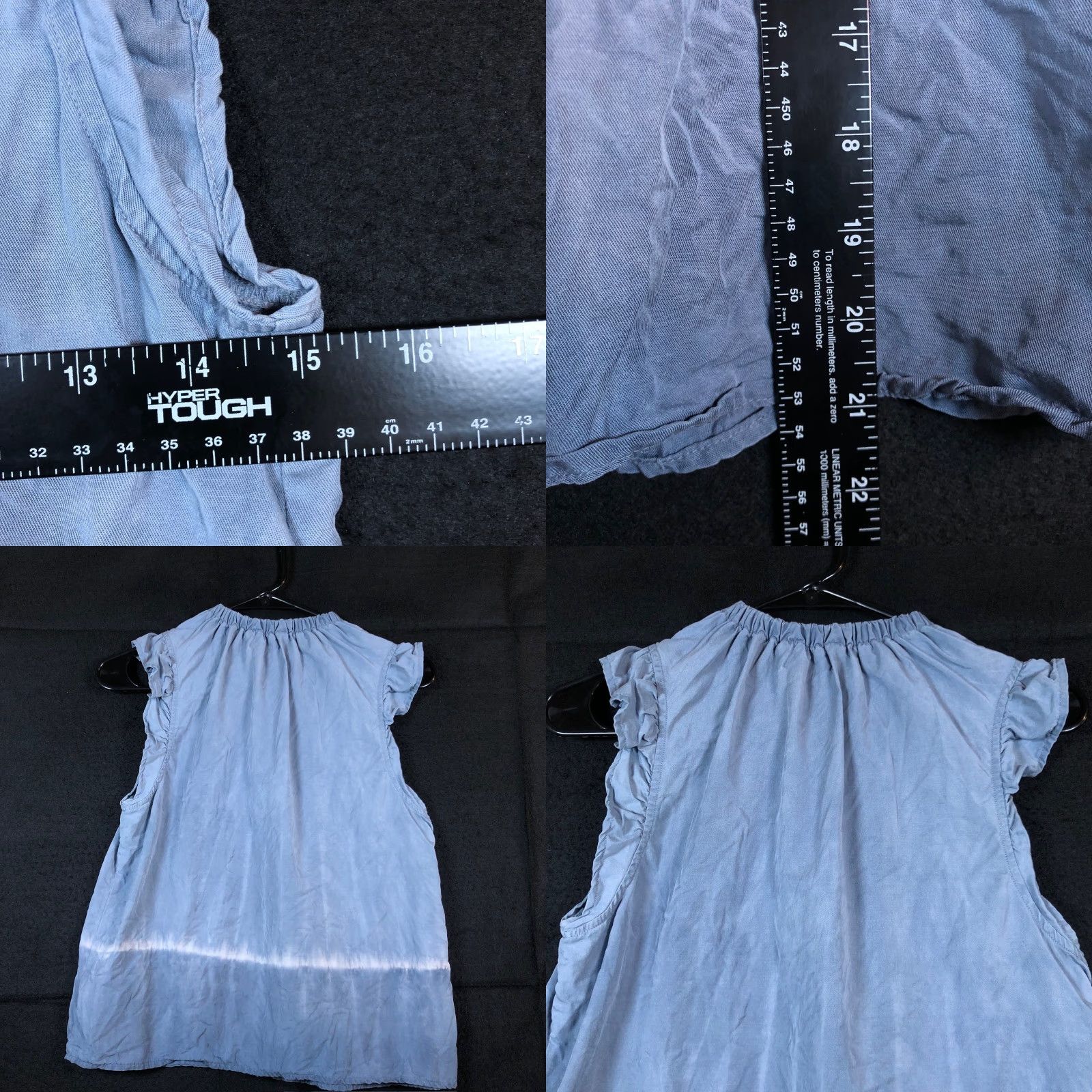 Anthropologie Cloth & Stone Womens Tank Blue Ruffle Lightweight XS Shirt Casual Boho Preppy Size XS / US 0-2 / IT 36-38 - 8 Thumbnail