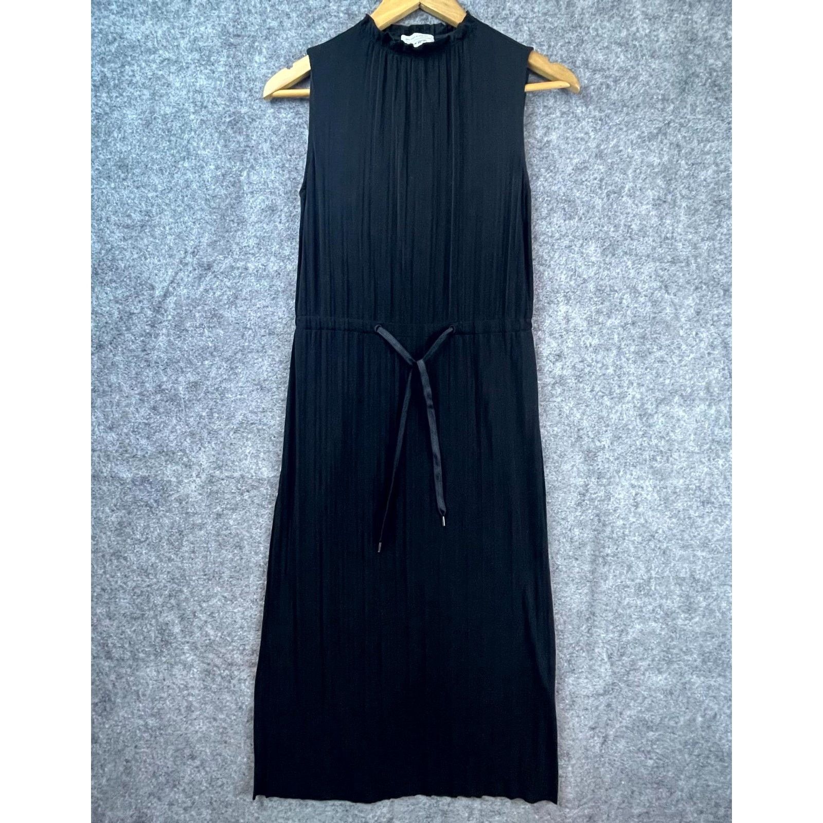 & Other Stories & Other Stories Dress Womens 2 Black LBD Tie Waist Stretch Size XS / US 0-2 / IT 36-38 - 1 Thumbnail