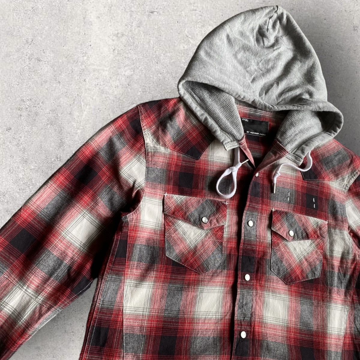 Number (N)ine Hybrid Hoodie Shirt Size US M / EU 48-50 / 2 - 5 Thumbnail