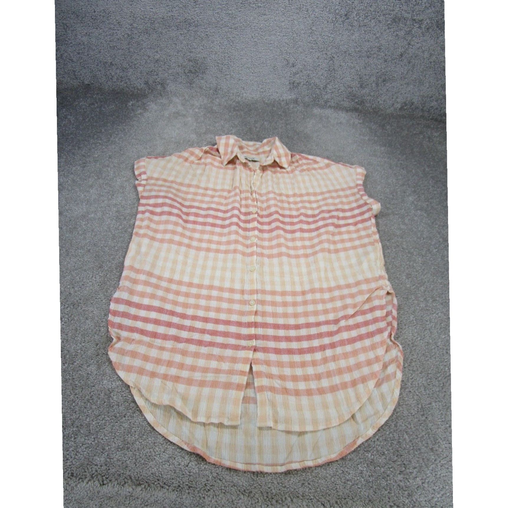 Madewell Madewell Womens Small Cotton Central Tunic Shirt Orange Size S / US 4 / IT 40 - 1 Thumbnail