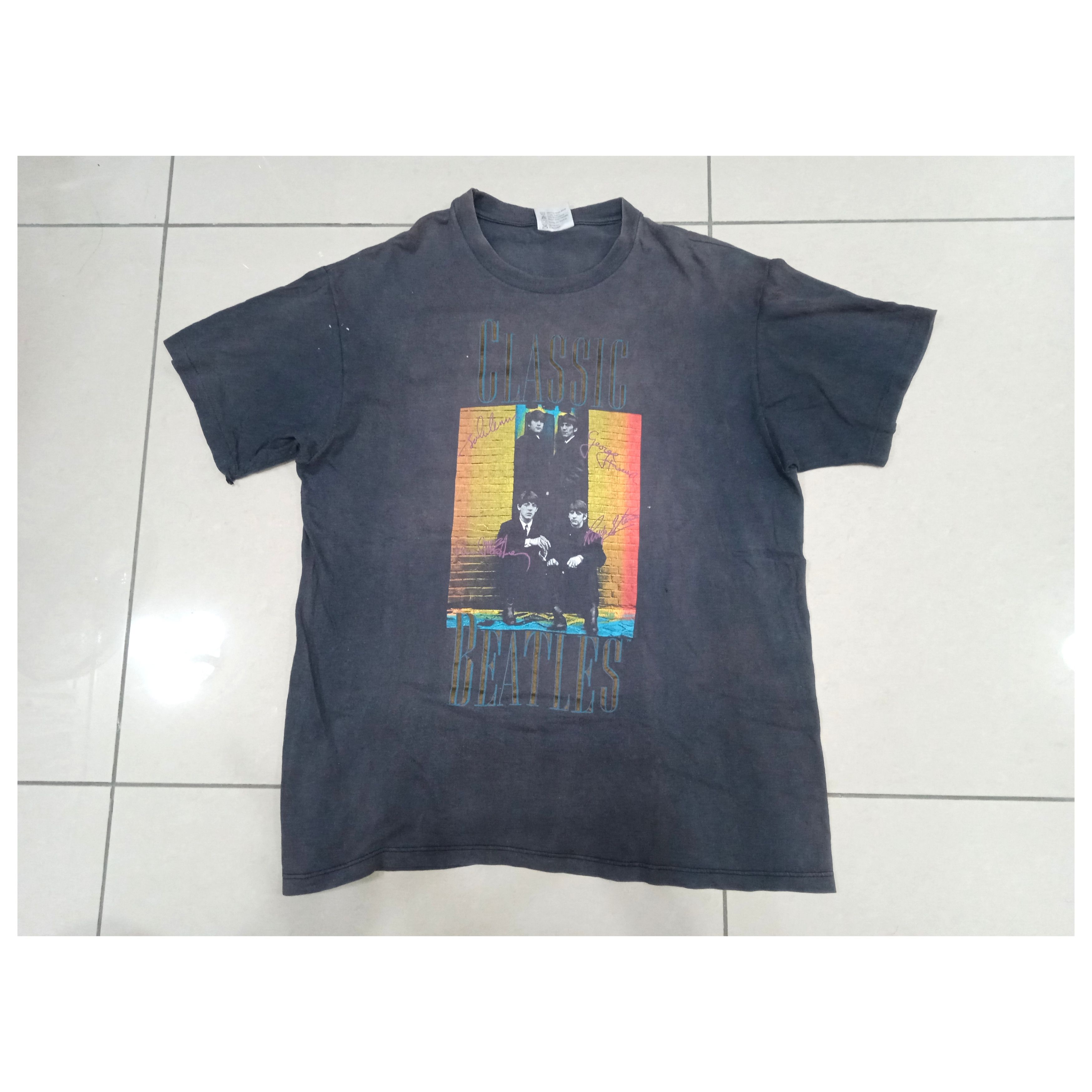Vintage Vintage Distressed 90s The Beatles T Shirt Size US XL / EU 56 / 4 - 1 Thumbnail