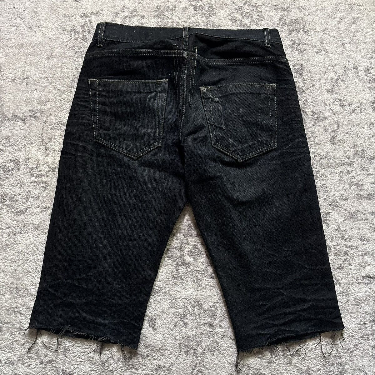 Rick Owens Drkshdw Rick Owens DRKSHDW Waxed Cropped Jean Shorts | Size 28 Size US 28 / EU 44 - 7 Thumbnail
