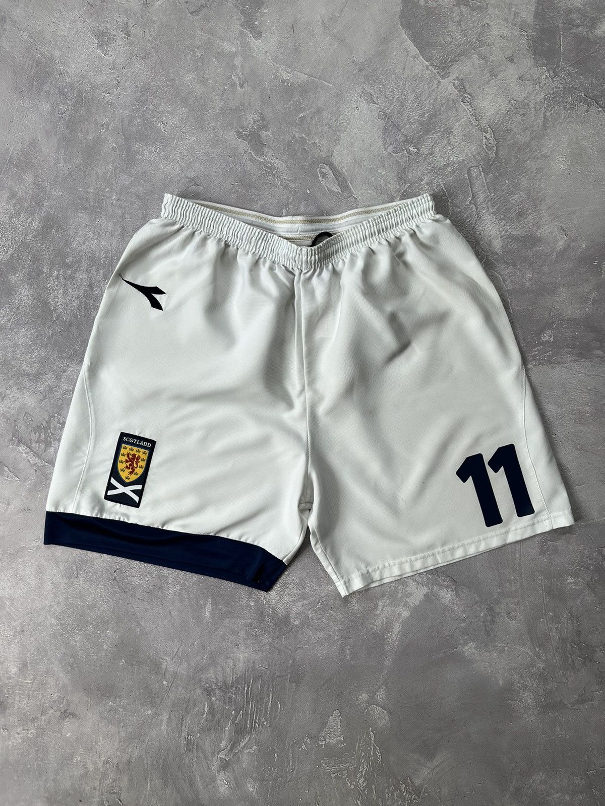 Diadora SCOTLAND DIADORA FOOTBALL SHORTS #11 Size M White Size US 32 / EU 48 - 1 Thumbnail