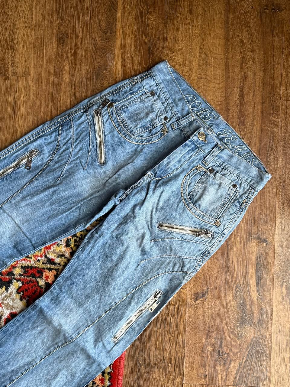 Japanese Brand Vintage 00's Streetwear Flared Bootcut Baggy Washed Jeans Size US 30 / EU 46 - 6 Thumbnail