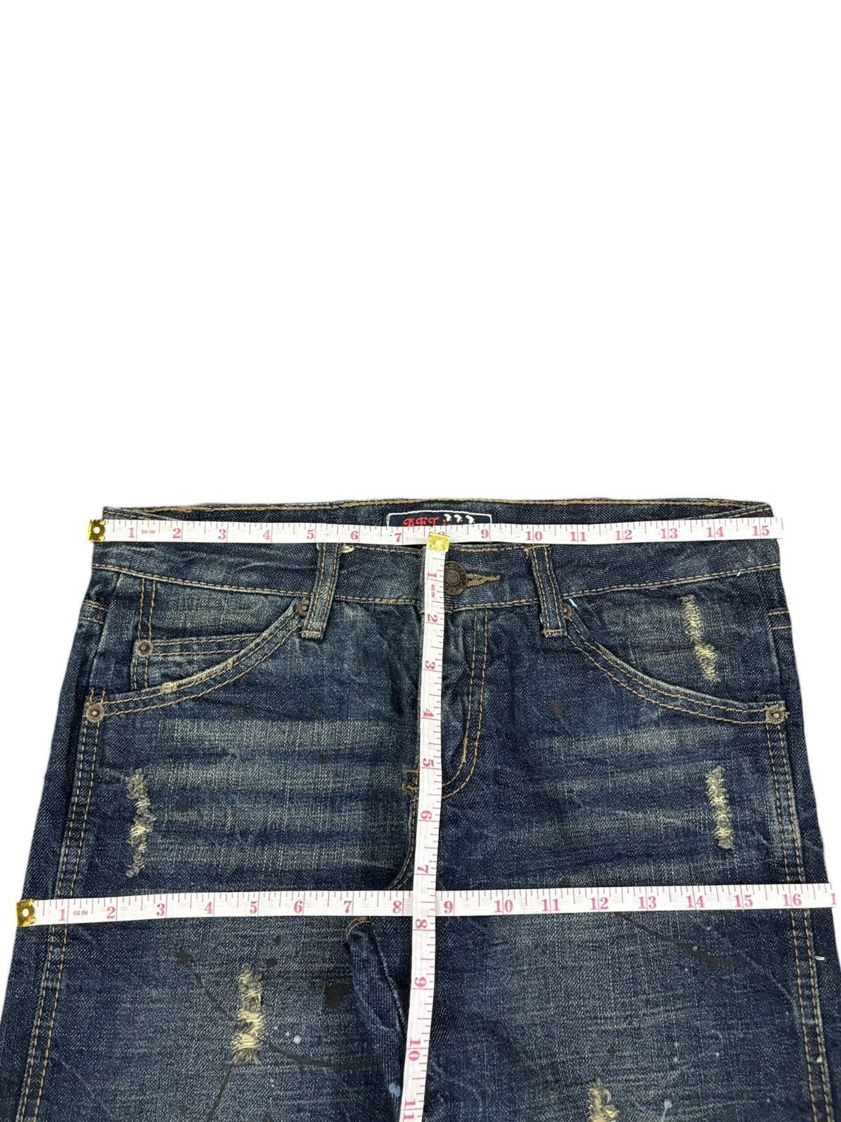 Hysteric Glamour Vintage Japanese Painted Splattered Distress Flare Jeans Size 31" - 10 Thumbnail