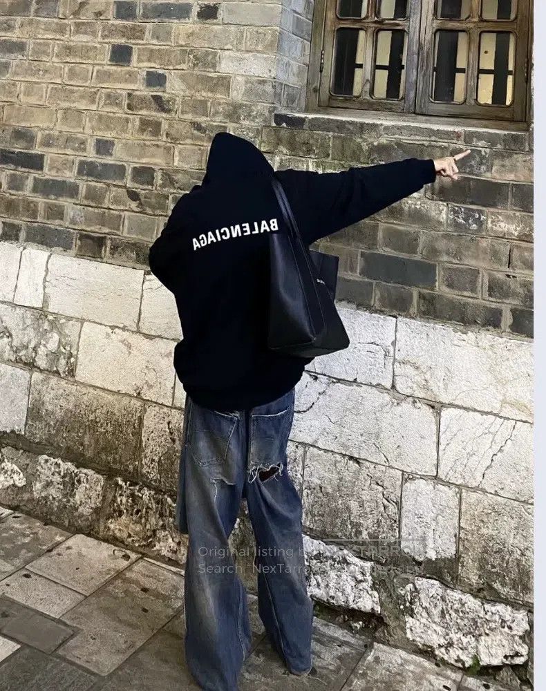 Balenciaga Balenciaga Dark grey hooded sweater Size US S / EU 44-46 / 1 - 6 Thumbnail