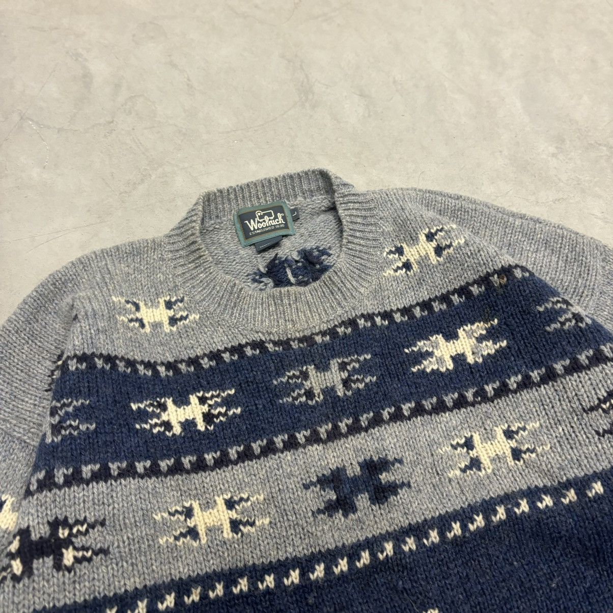 Vintage × Woolrich Woolen Mills Vintage 90s Woolrich Wool Knit Winter Sweater Size US L / EU 52-54 / 3 - 3 Thumbnail