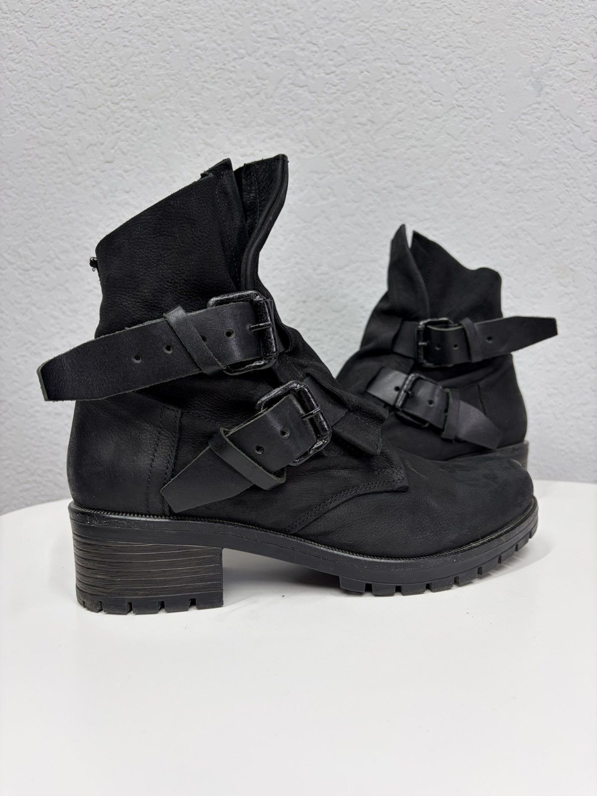 A.S.98 Vintage Like Maison Margiela Belted Leather Biker Boots 00s Size US 8 / EU 41 - 9 Thumbnail