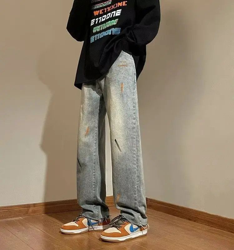 Japanese Brand Retro Straight Loose Versatile Jeans Size US 32 / EU 48 - 2 Thumbnail