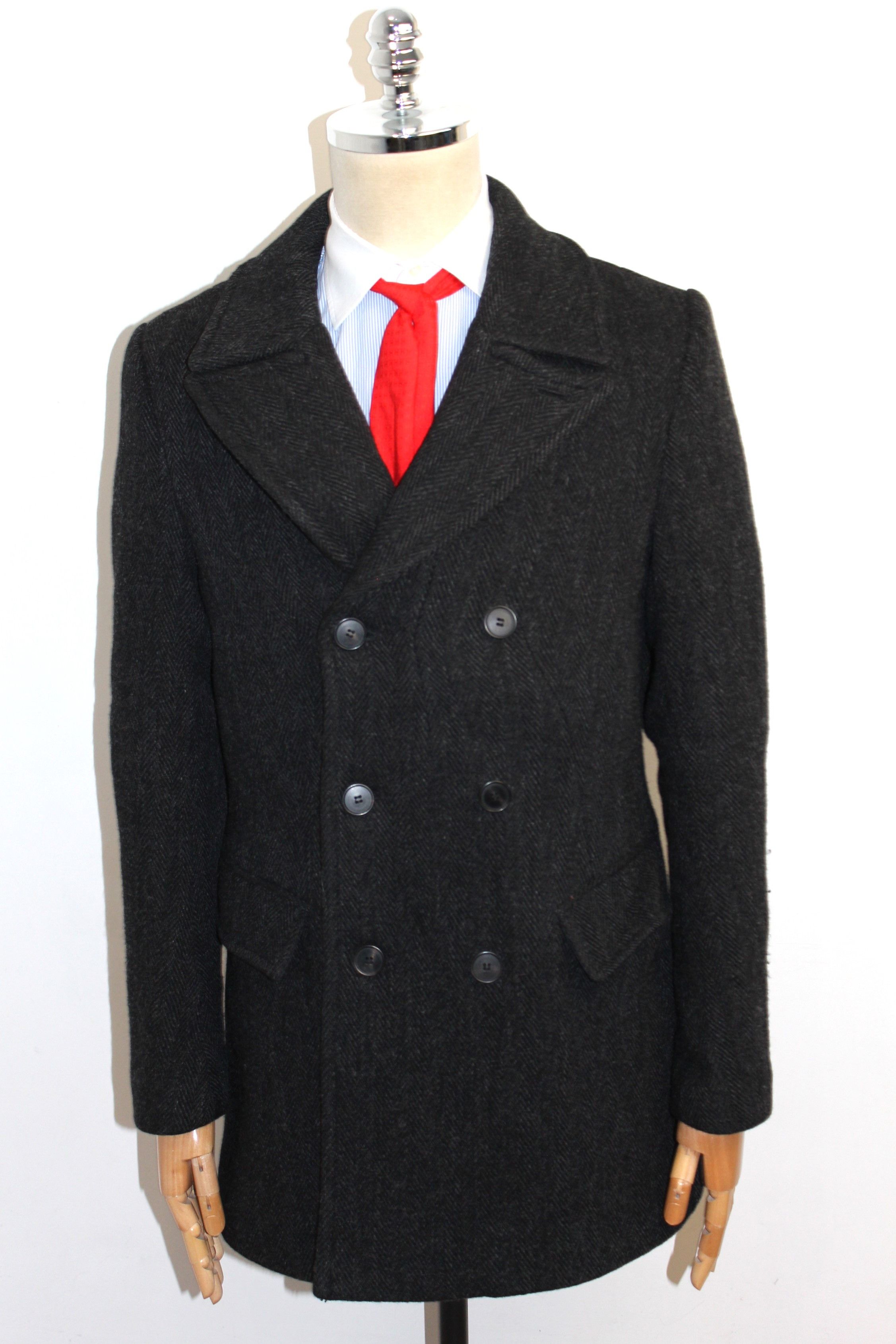 Allsaints Allsaints Spitalfields Thick Wool Trench Blazer Jacket Size US M / EU 48-50 / 2 - 3 Thumbnail