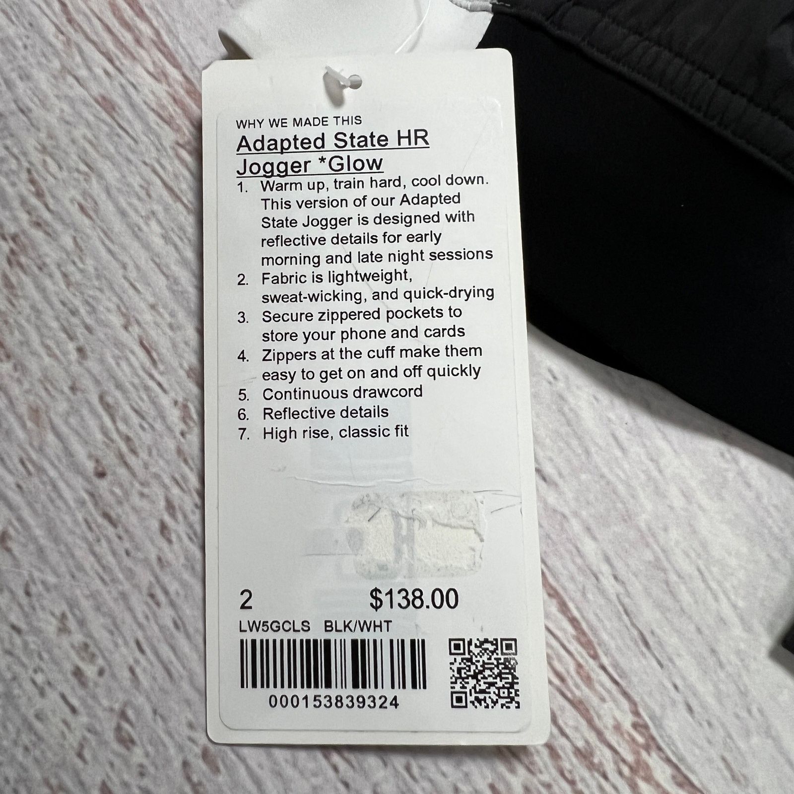 Lululemon Lululemon Adapted State Jogger Black White Size 2 NWT Size 26" / US 2 / IT 38 - 4 Thumbnail