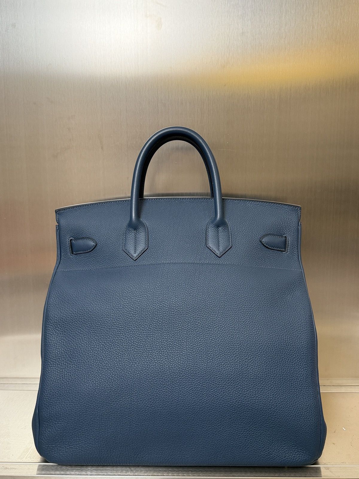 Hermes Hermes HAC 40 Blue Togo Leather Palladium Hardware Size ONE SIZE - 7 Thumbnail