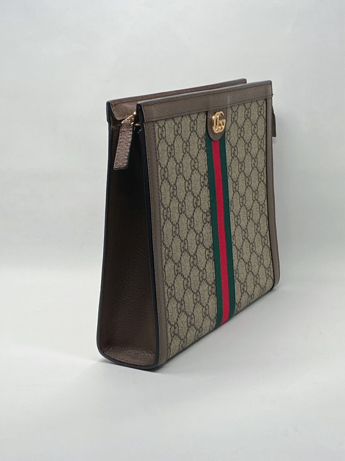 Gucci Gucci GG Supreme Fabric clutch with iconic Web Band Size ONE SIZE - 6 Thumbnail