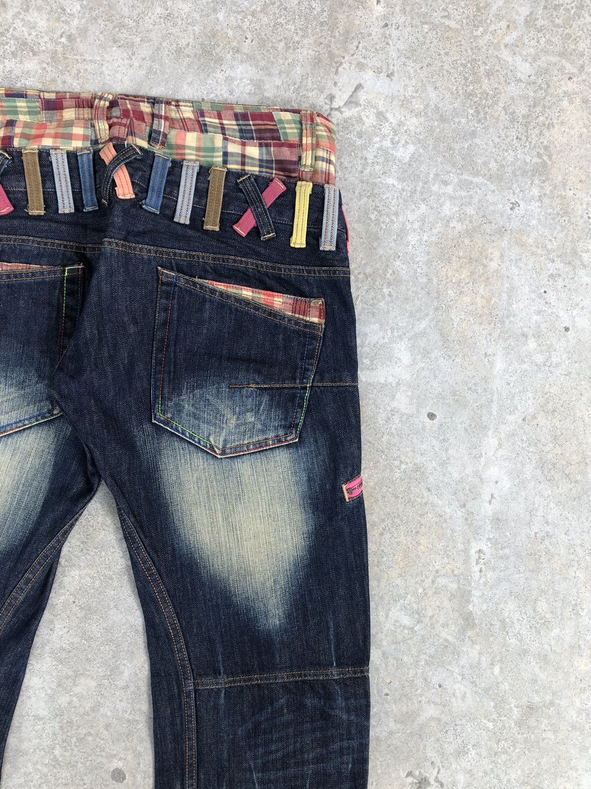 Japanese Brand Japanese Dominate Handcrafted Double Waist Distressed Jeans Size US 32 / EU 48 - 10 Thumbnail
