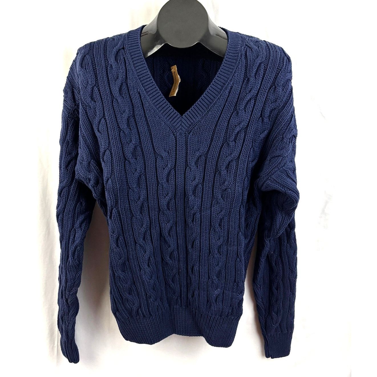 Abercrombie & Fitch Abercrombie & Fitch Cable Knit V-Neck Sweater XL Vintage Size US XL / EU 56 / 4 - 1 Thumbnail
