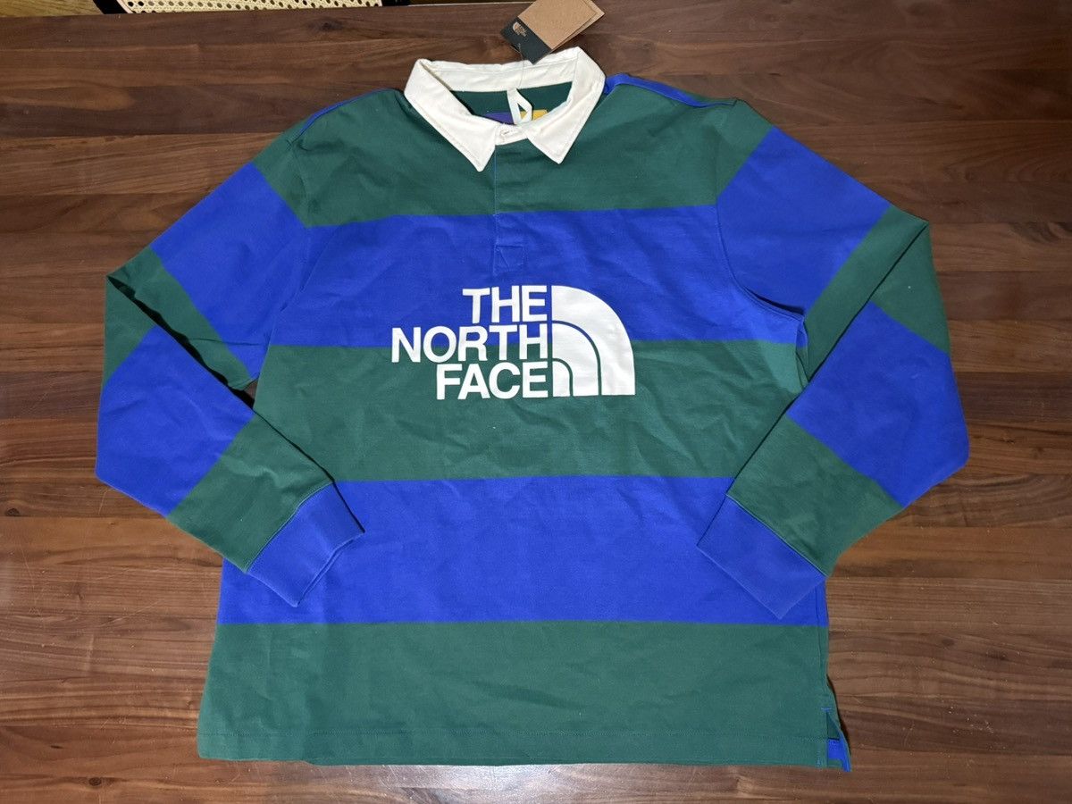 The North Face The North Face Colorblock Big Stripe Logo Rugby Blue Green Size US XL / EU 56 / 4 - 5 Thumbnail