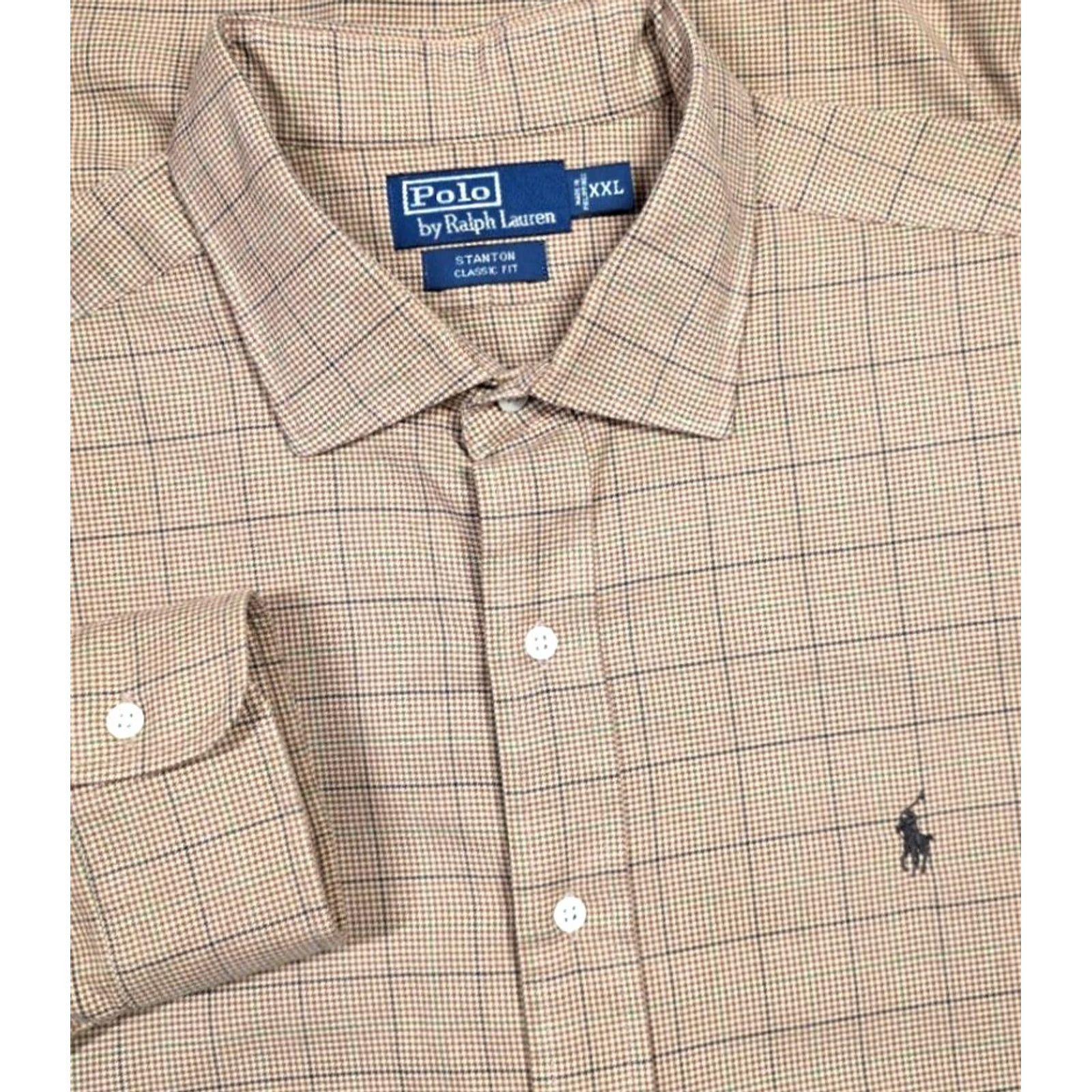 Polo Ralph Lauren Vtg Ralph Lauren Shirt Men 2XL Brown Houndstooth Long Sleeve Button Up Stanton Size US XXL / EU 58 / 5 - 2 Thumbnail