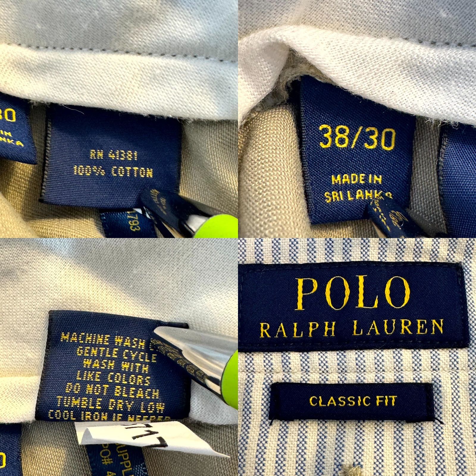 Polo Ralph Lauren Polo Ralph Lauren Chino Pants Men’s 38 x 30 Flat Front Beige Cotton Mid-Rise Classic Fit Shirts and Pants Size US M / EU 48-50 / 2 - 9 Thumbnail