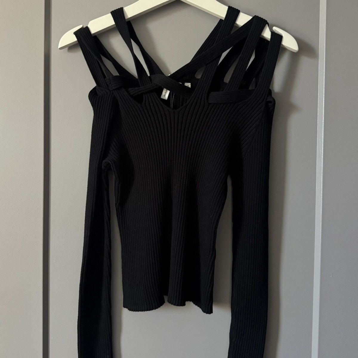 H&M Glenn Martens x H&M Rib-knit Cutout Top Size M / US 6-8 / IT 42-44 - 2 Thumbnail
