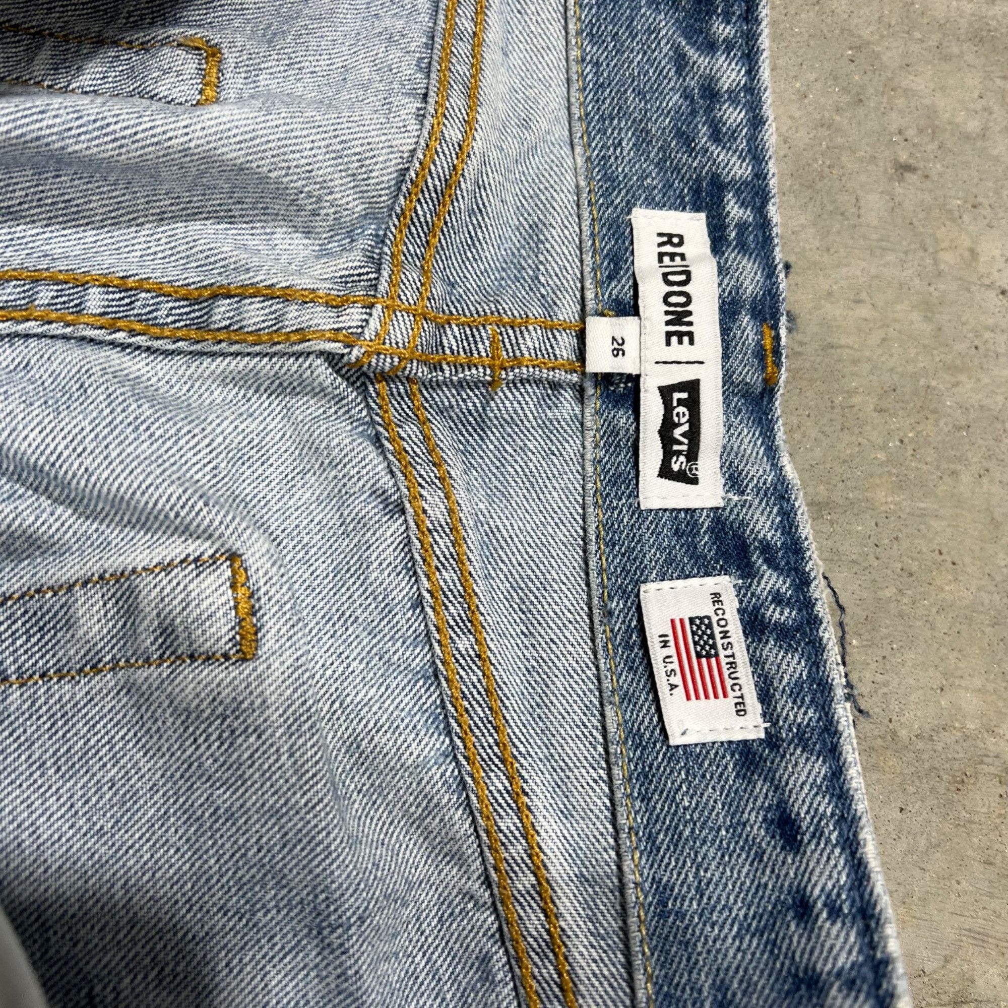 Levi's × RE/DONE $395 NEW RE/DONE x LEVI'S High Rise Stove Pipe Jeans Sz 26 Size 26" / US 2 / IT 38 - 6 Thumbnail