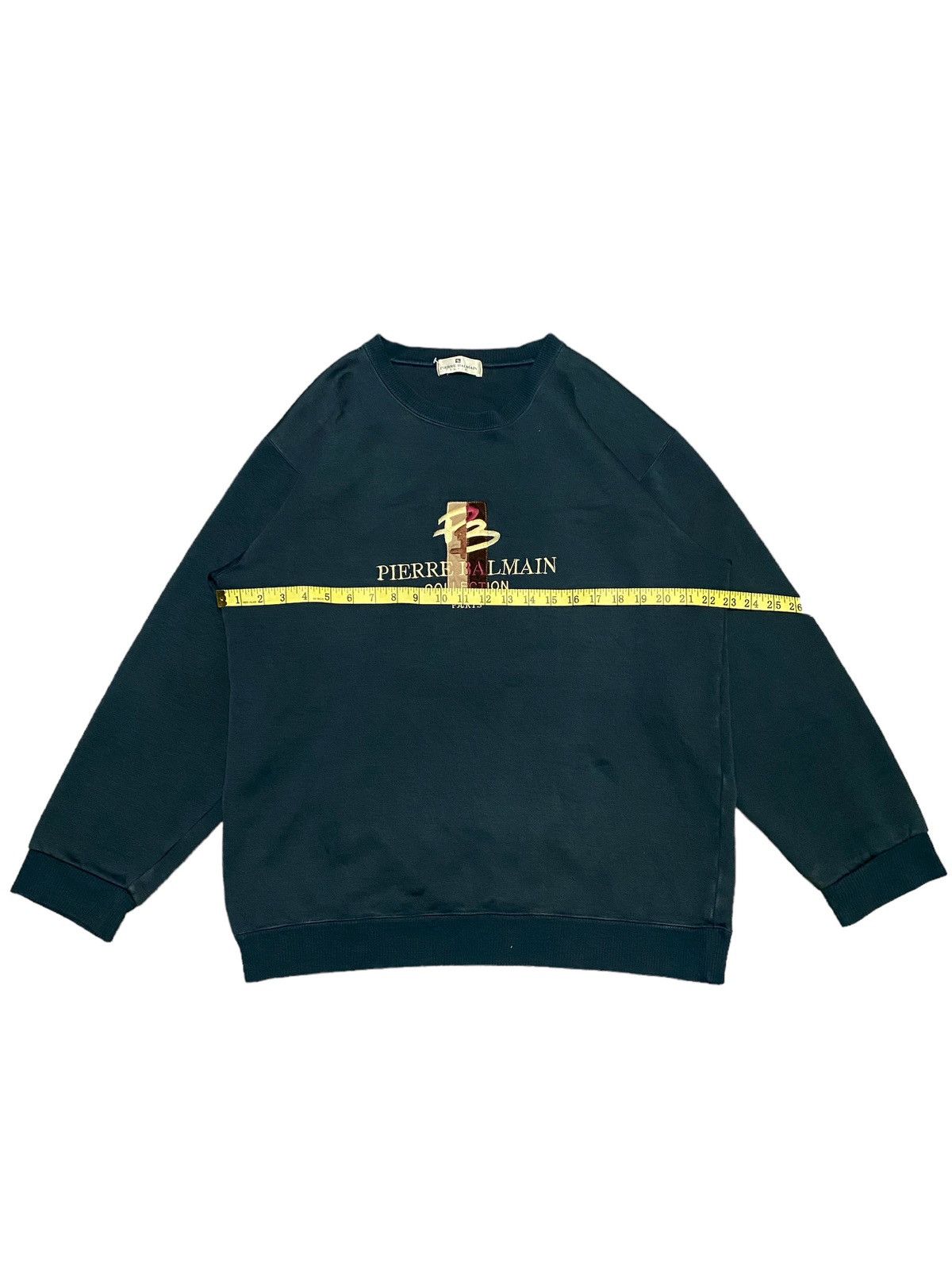 Pierre Balmain × Vintage Vintage Pierre Balmain Paris Embroided logo Sweatshirt Size US L / EU 52-54 / 3 - 7 Thumbnail