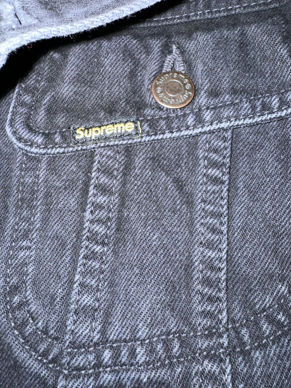 Playboy × Supreme SS14 Supreme x Playboy Denim Jacket Black Trucker Size US L / EU 52-54 / 3 - 8 Thumbnail