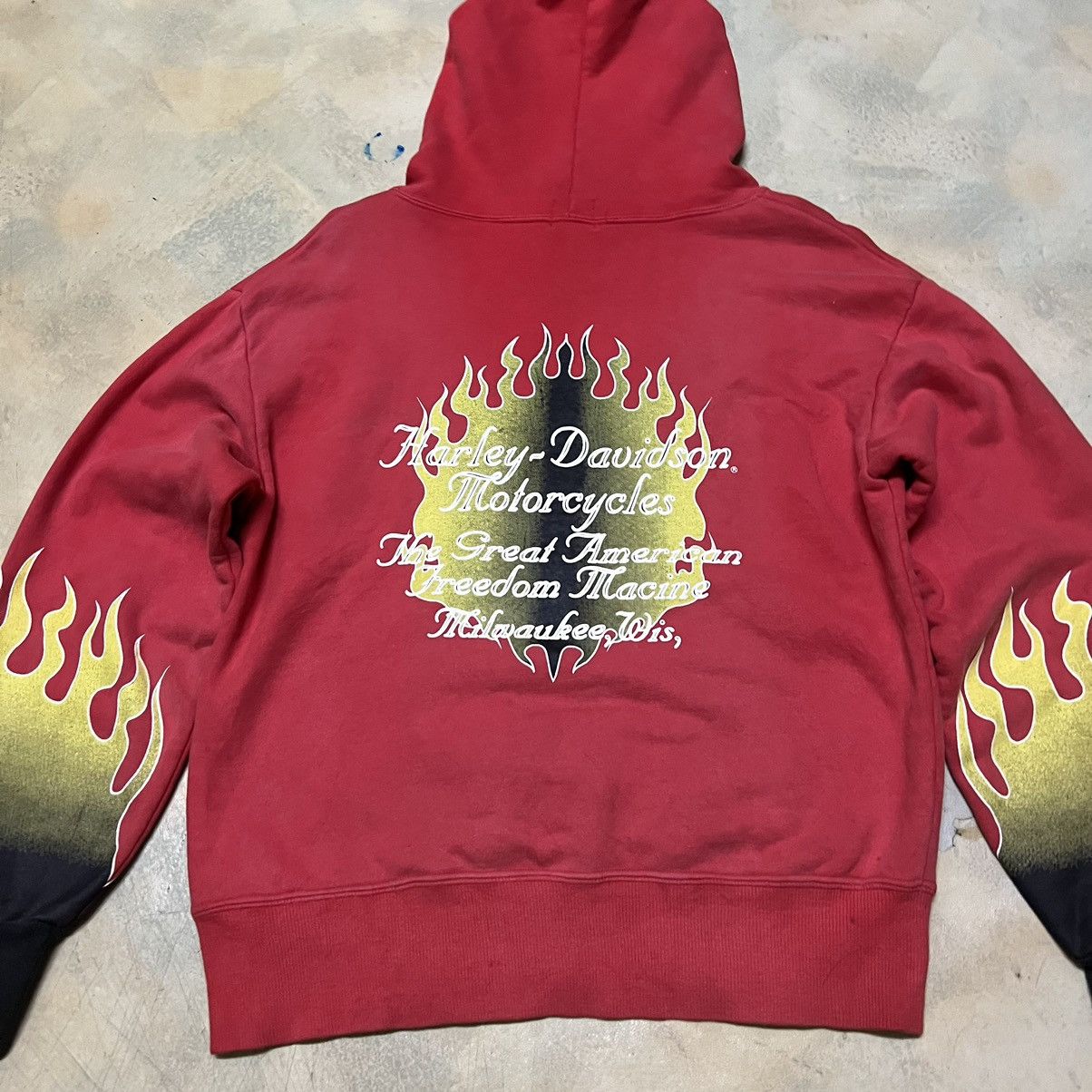 Harley Davidson Vintage Flame Harley Davidson Big Logo Hoodie Size US S / EU 44-46 / 1 - 17 Thumbnail